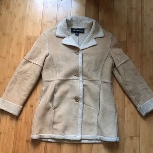 Faux suede and shearling jacket